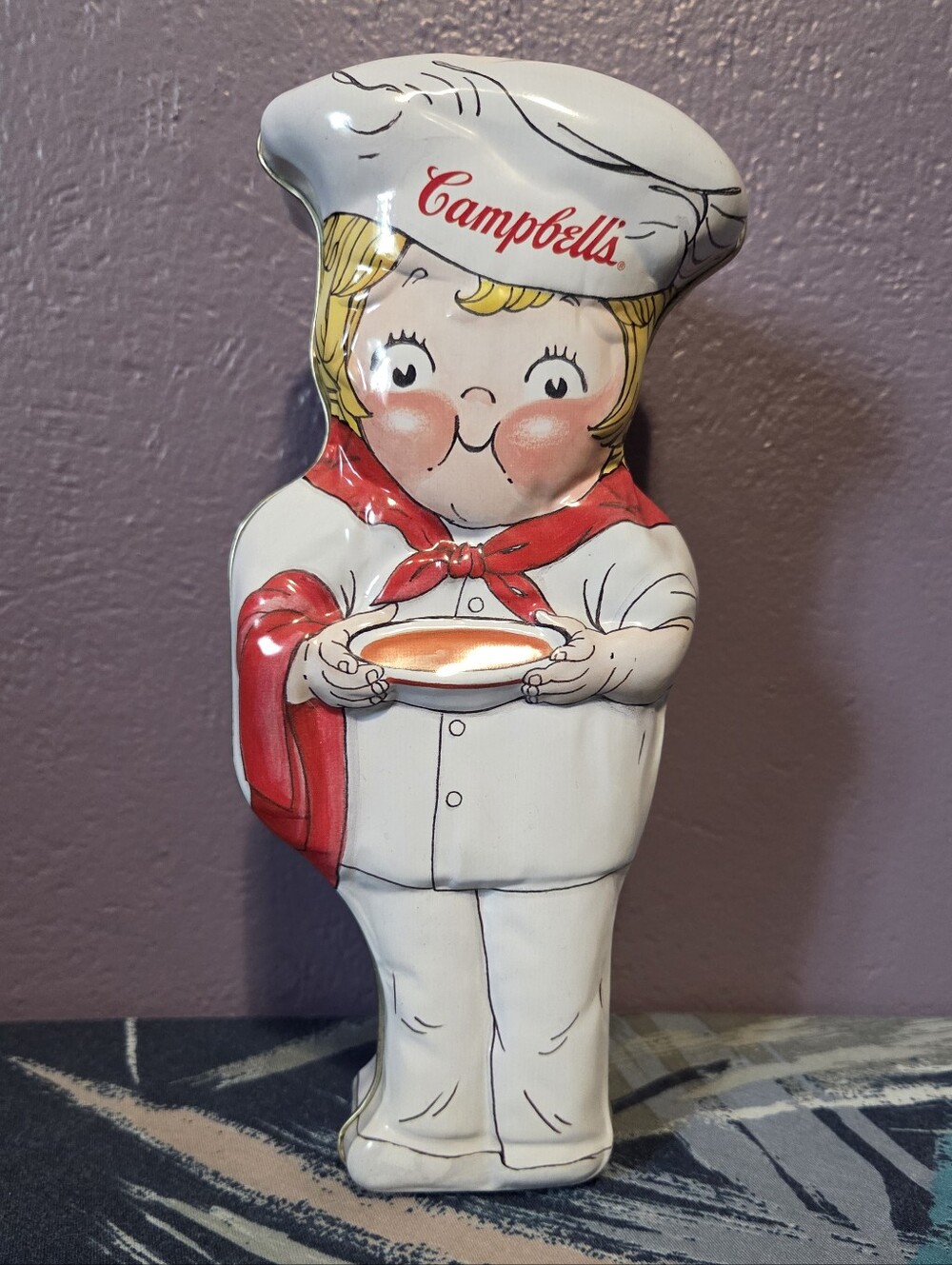 Campbell's Campbell Kids Chef Collector Tin Storage 9" Vintage 1998